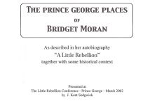 The Prince George Places of Bridget Moran The Prince George Places of Bridget Moran cover